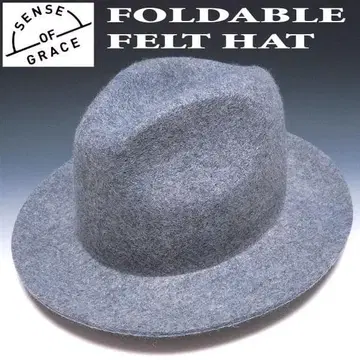 새상품 센스 오브 그레이스 포켓터블 펠트 울 햇 AG 모양 기억 가공
