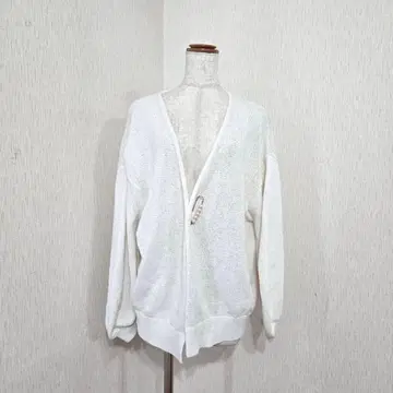 IENA 테이프얀 가디건 펄톤 핀 포함 화이트