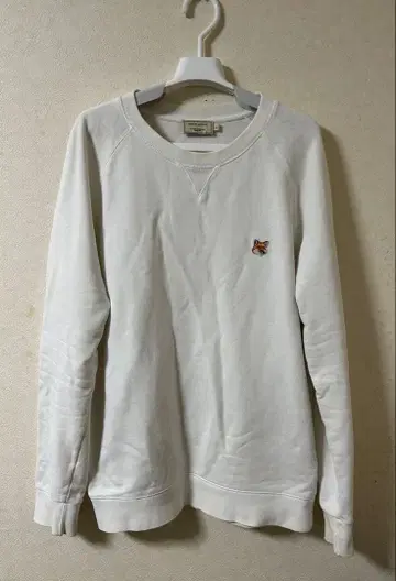 메종 키츠네 자수 여우 화이트 L