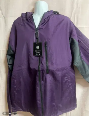R'Z style 나일론 자켓 보라색 L 남녀 공용