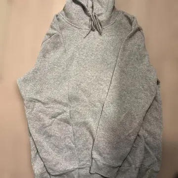 그레이 맨투맨 후드티 메시지 프린트