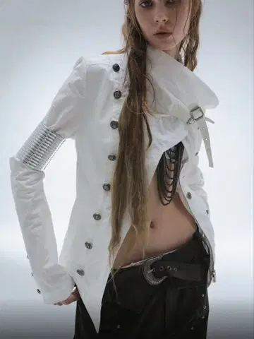 y2k 헤이세이 테일러드 자켓, 뛰어난 센스! 블랙, 착용 사진 있음