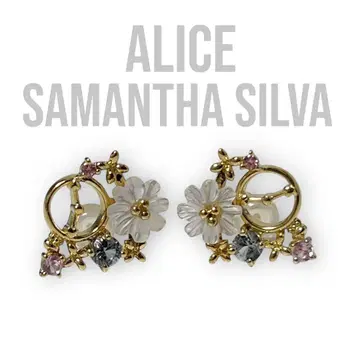 레어 사만사 실바 원더랜드 앨리스 콜라보 귀걸이 골드 925