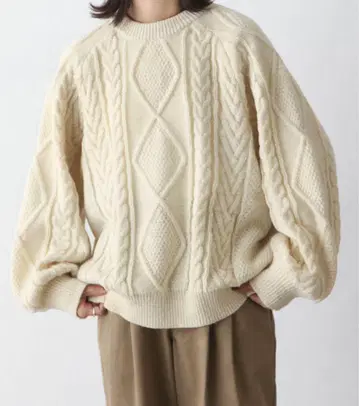 Chillfar 빈티지 라이크 아란 니트