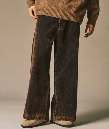 417 EDIFICE 벨로아 데님 플레어 워크 팬츠