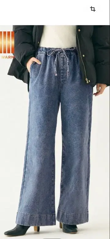 coca 코카 속기모 데님 이지 팬츠 charcoal L