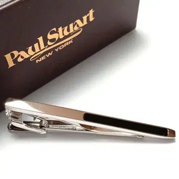 pst192 스튜어트 넥타이핀 실버 x 블랙 오닉스 슬림