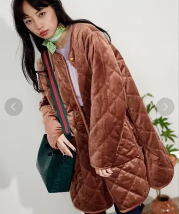 MADEMOISELLE ROPE' 벨로아 퀼팅 코트