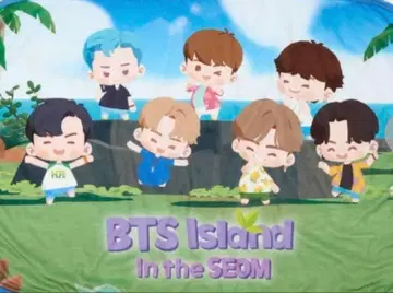 BTS 인더섬 무릎 담요