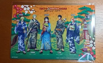 ONE PIECE 도쿄 원피스 타워 기모노 클리어 책갈피