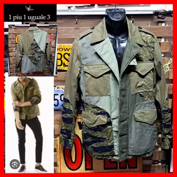 정가 7.7만 1piu1uguale3 패치워크 리메이크 M-43 자켓