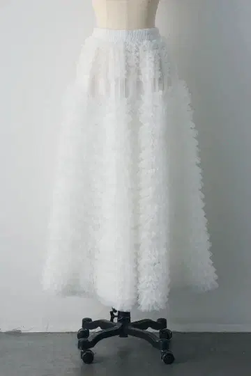[ 단품 ] 휘핑 튤 캉캉 스커트 화이트