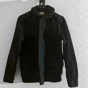 AVIREX 블랙 밀리터리 자켓 S