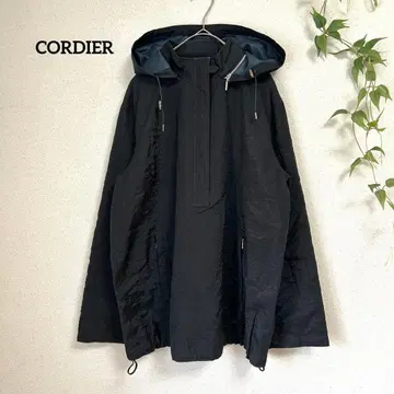 컨디션 최상 코르디아 아노락 후드티 하프 지퍼 블랙 40 일본제 월드