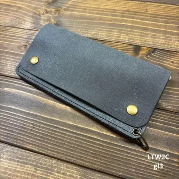 트래커 지갑 장지갑 2층 구조 도치기 가죽 바닥 가죽