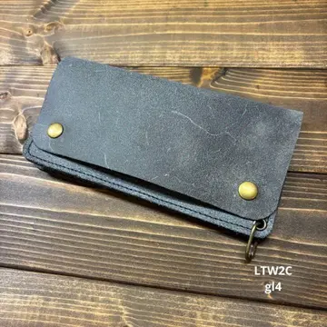 트래커 지갑 장지갑 2층 구조 도치기 가죽 바닥 가죽