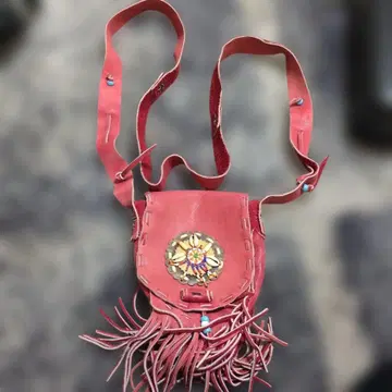 빨간색 가죽 숄더백