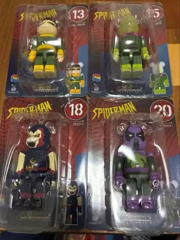 스파이더맨 베어브릭 빌런 4체 세트