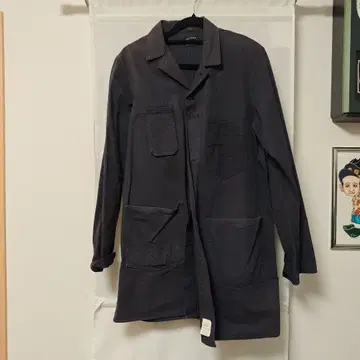 다크 네이비 스텐카라 코트 사이즈 38