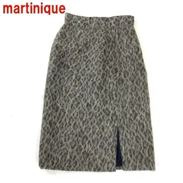 A1040 마르티니크 롱 스커트 타이트 모헤어 울 브라운 1