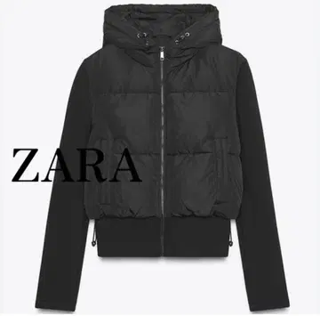ZARA 다운 자켓 블루종 숏 블랙 xs