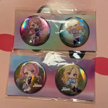 히메히나 LIFETIME is BUBBLIN 캔뱃지 세트