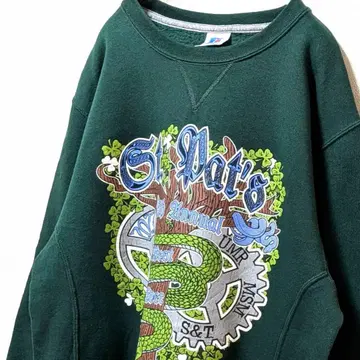 러셀 애슬레틱 세인트 패트릭 115th 맨투맨 그린 구제 의류