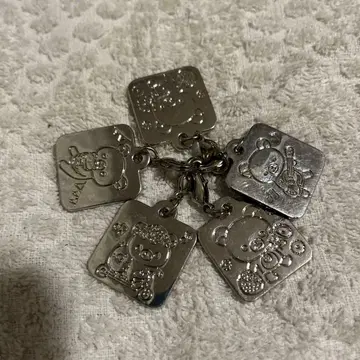 리락쿠마 디자인 메탈 키링 5개 세트