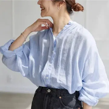 슬로브 이에나 라미 개더 셔츠