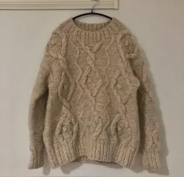 피셔맨 스웨터 아란 짜임 케이블 짜임 무늬 짜임 핸드 니트