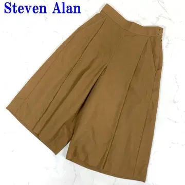 스티븐 앨런 와이드 팬츠 카멜 폴리에스테르 M C2511