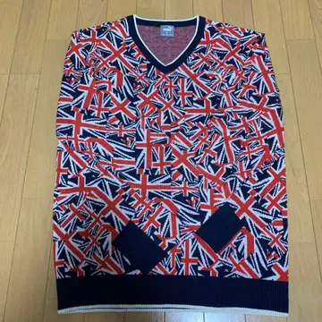 PUMA 유니언 잭 V넥 스웨터 XL