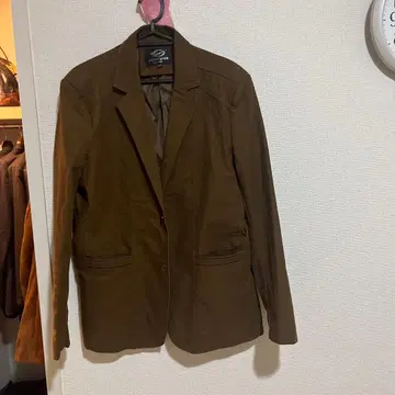 ZHONGTIANBA 브라운 테일러드 자켓 4XL