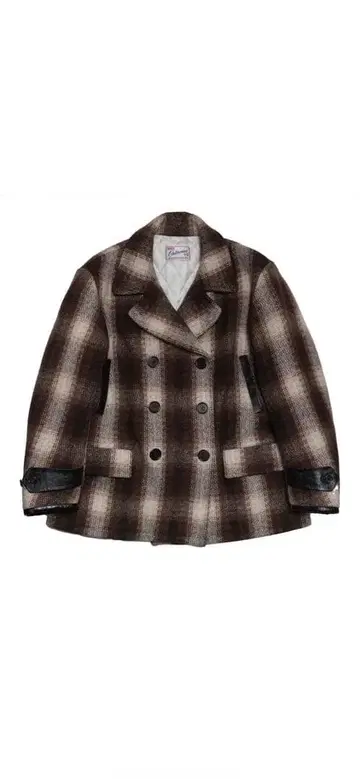 SUBCULTURE 옴브레체크 P-코트 / 브라운 사이즈 1