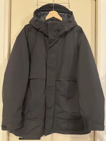 UNIQLO +J 하이브리드 다운 오버사이즈 후드티 블랙 XXL