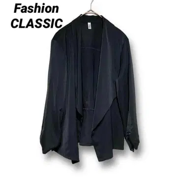패션 CLASSIC 가디건 겉옷 드로스트 프론트 오픈 광택감