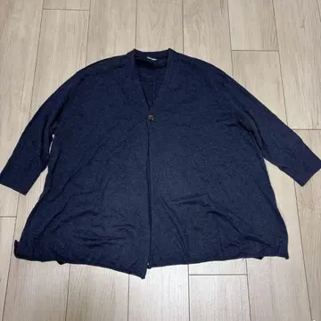 plantation 코튼 레이온 실크 혼방 가디건 네이비