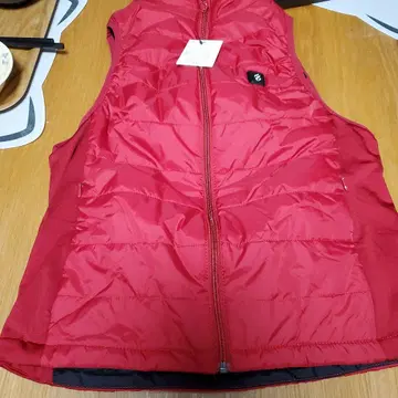 여성용 M 빨간색 다운 베스트 SW31