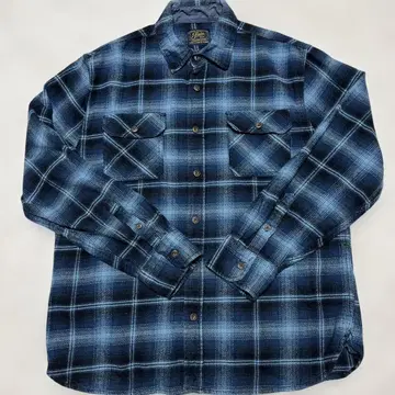 Jachs MFG 헤리티지 플란넬 XL 플란넬 셔츠 청흑