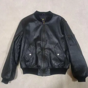 ALPHA INDUSTRIES MA-1 가죽 자켓 SIZE L