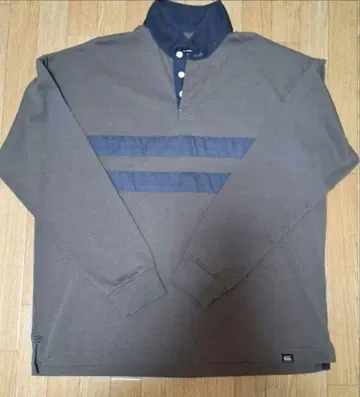 CCC 긴팔 피케 셔츠 그레이/네이비