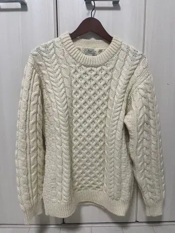 L.L.Bean 아이보리 케이블 니트 스웨터