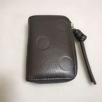 [별주] [perche] 가죽 도트 키케이스