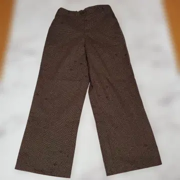 기모노 리메이크 브라운 와이드 팬츠