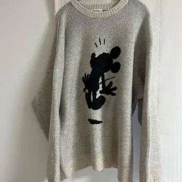 ONCILY 디즈니 / 미키마우스 니트 아이보리 L