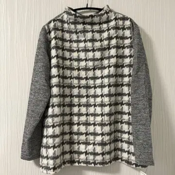 [ 미사용 새상품 ] 니트 그레이 x 화이트 하운드투스 M~L 사이즈