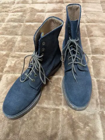 [새상품급] 브루넬로쿠치넬리 스웨이드 레이스업 부츠 네이비 43