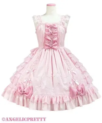 Angelic Princess 오버롤 스커트 핑크