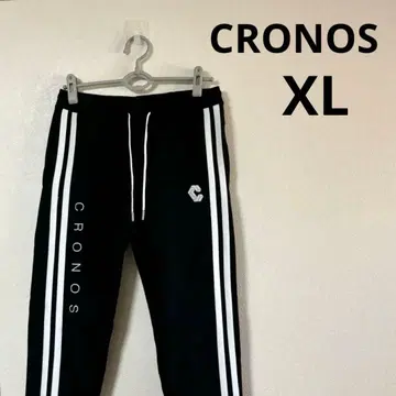 CRONOS 크로노스 조거 팬츠 사이드 라인 스트레치 블랙 XL