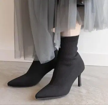 RANDA 란다 삭스 부츠 스틸레토 스트레치 블랙 M 사이즈